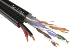Кабель «витая пара» ParLan combi Cat5e F/UTP2 + 2х1,5 PE кабель для подключения уличных IP-камер видеона