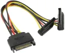 Переходник питания SATA 15pin (M) -> 2 x SATA 15pin (F), угловые разъемы ORIENT C574 (30574)