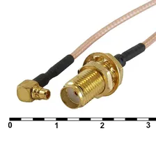 MMCX-M/SMA-F RG-178U 15CM высокочастотные разъемы