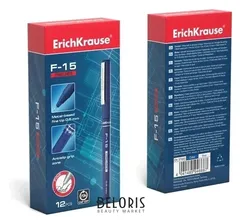 Erich krause Ручка капиллярная Erich Krause F-15, узел 0.6 мм, чернила синие, длина линии письма 400 метров